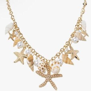 Shell, Pearl, Starfish & Conch Necklace